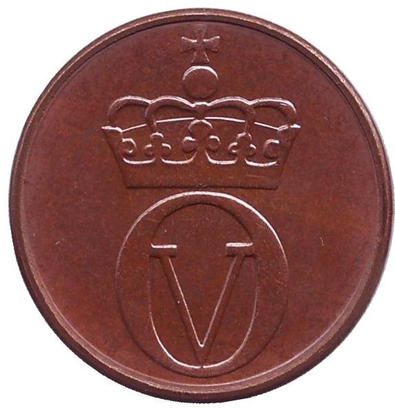 Монета 2 эре. 1972г. Норвегия. Шотландская куропатка. (UNC)