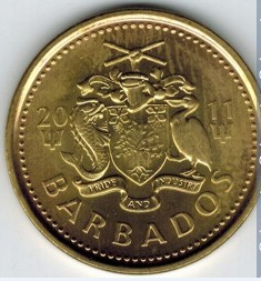 Монета 5 центов. 2011г. Барбадос. Маяк. (F)