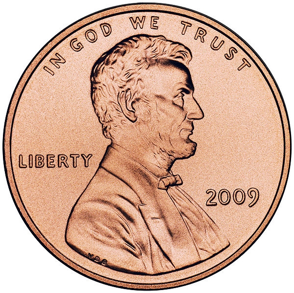 Монета 1 цент. Домик в котором родился Линкольн (2009) UNC