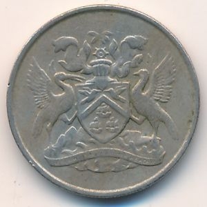 Монета 25 центов. 1966г. Тринидад и Тобаго. (F)