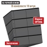 Комплект из 10-ти листов "СТАНДАРТ" на черной основе (двусторонний) для хранения телефонных, проездных, банковских, дисконтных карт на 16 ячеек. Формат "Optima". Размер 200х250 мм.