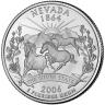 Монета квотер США. 2006г. (P). Nevada 1864. UNC
