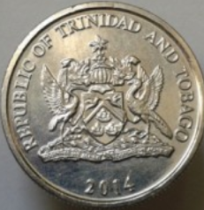 Монета 25 центов. 2014г. Тринидад и Тобаго. Чакония. (VF)