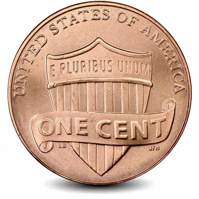 Монета 1 цент. США. 2010г. «Lincoln Cent» (ЩИТ). (D). (UNC)