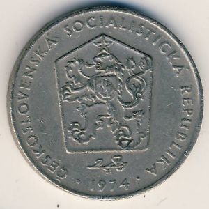 Монета 2 кроны. 1974г. Чехословакия. (F)