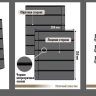 Комплект из 5-ти листов "СТАНДАРТ" на черной основе (двусторонний) на 10 горизонтальных ячеек. Формат "Optima". Размер 200х250 мм + Карточка-кулиса двусторонняя