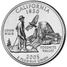 Монета квотер США. 2005г. (D). California 1850. UNC