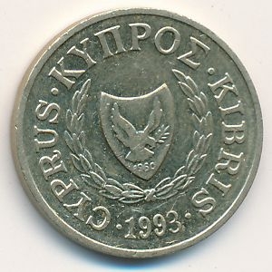 Монета 2 цента. 1993г. Кипр. Козлы. (F)