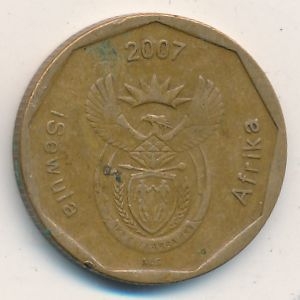 Монета 50 центов. 2007г. ЮАР. Стрелитция. (F)