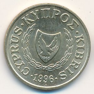 Монета 2 цента. 1996г. Кипр. Козлы. (F)
