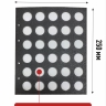Комплект из 5-ти листов "СТАНДАРТ" для хранения пивных крышек (пробок). Формат "Optima". Размер 200х250 мм + 5 ПРОМЕЖУТОЧНЫХ ЧЕРНЫХ ЛИСТОВ