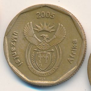 Монета 50 центов. 2005г. ЮАР. Стрелитция. (F)