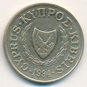 Монета 2 цента. 1994г. Кипр. Козлы. (F)