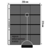 Комплект из 5-ти листов "PROFESSIONAL" на черной основе на 12 ячеек. Формат "Grand". Размер 250х310 мм + Карточка-кулиса двусторонняя