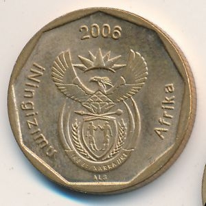 Монета 50 центов. 2006г. ЮАР. Стрелитция. (F)