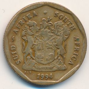 Монета 50 центов. 1994г. ЮАР. Стрелитция. (F)