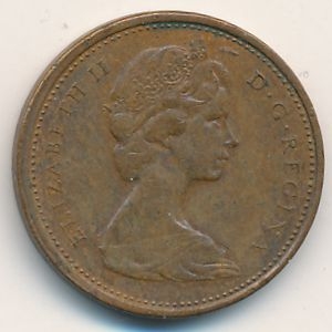 Монета 1 цент. 1976г. Канада. (F)