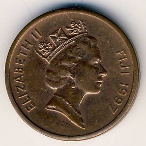 Монета 1 цент. 1999г. Фиджи. Церемониальная чаша. (F)