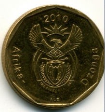 Монета 50 центов. 2010г. ЮАР. Стрелитция. (F)