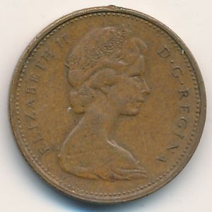 Монета 1 цент. 1975г. Канада. (F)