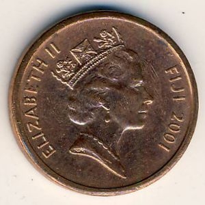 Монета 1 цент.  2001г. Фиджи. Церемониальная чаша. (F)