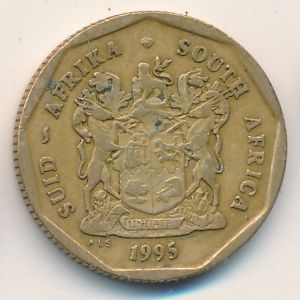 Монета 50 центов. 1995г. ЮАР. Стрелитция. (F)