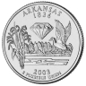 Монета квотер США. 2003г. (P). Arkansas 1836. UNC