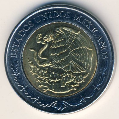 Монета 5 песо. 2010г. Мексика. (VF)