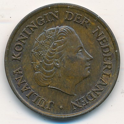 Монета 5 центов. 1961г. Нидерланды. (F)