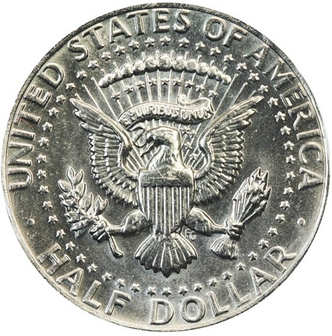 Монета 50 центов. 1981г. (P). США. Халф Доллар Кеннеди (Kennedy Half Dollar). UNC