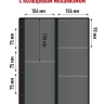 Комплект из 5-ти листов "СТАНДАРТ" на черной основе (двусторонний) для хранения на 10 ячеек "скользящий". Формат "Grand". Размер 250х310 мм.
