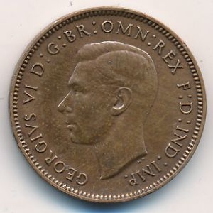 Монета 1 фартинг. 1941г. Великобритания. (F)
