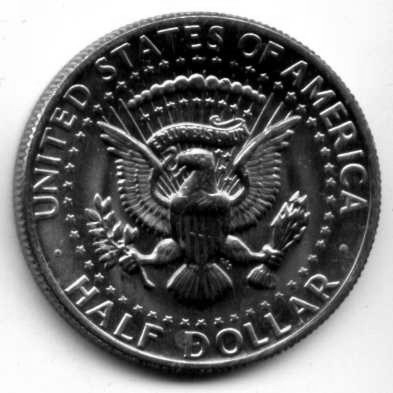 Монета 50 центов. 1977г. (P). США. Халф Доллар Кеннеди (Kennedy Half Dollar). UNC