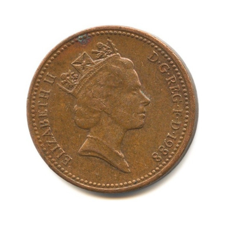 Монета 1 пенни. 1988г. Великобритания. (F)