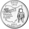 Монета квотер США. 2002г. (D). Ohio 1803. UNC