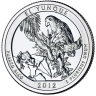 Монета квотер США. 2012г. (D). Эль-Юнке. UNC