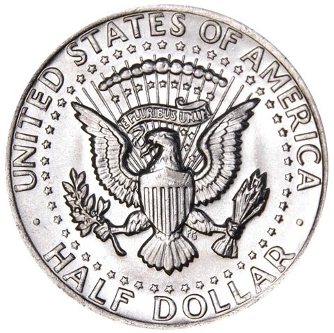 Монета 50 центов. 1973г. «Kennedy Half Dollar». (UNC)