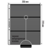 Комплект из 5-ти листов "PROFESSIONAL" на черной основе на 3 ячейки. Формат "Grand". Размер 250х310 мм + Карточка-кулиса двусторонняя