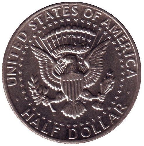 Монета 50 центов. 1972г. США. Халф Доллар Кеннеди (Kennedy Half Dollar). UNC