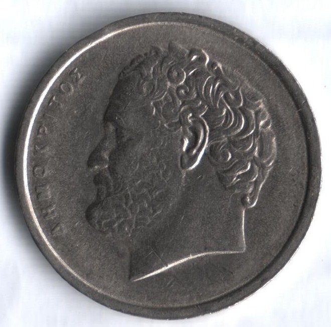 Монета 10 драхм. 1982г. Греция. (VF)