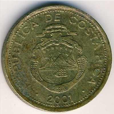 Монета 5 колон. 2001г. Коста-Рика. (F)