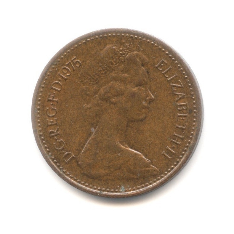 Монета 1 новый пенни. 1975г. Великобритания. (F)