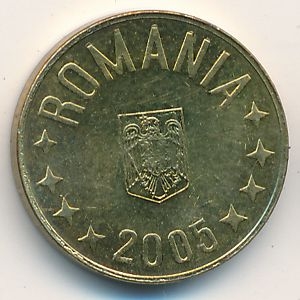Монета 1 бан. 2005г. Румыния. (F)