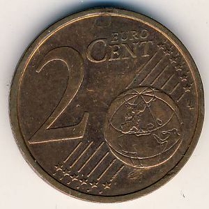 Монета 2 евроцента. 2006г. Германия. (А). (F)