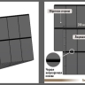 Комплект из 10-ти листов "СТАНДАРТ" на черной основе (двусторонний) на 12 вертикальных ячеек. Формат "Optima". Размер 200х250 мм.