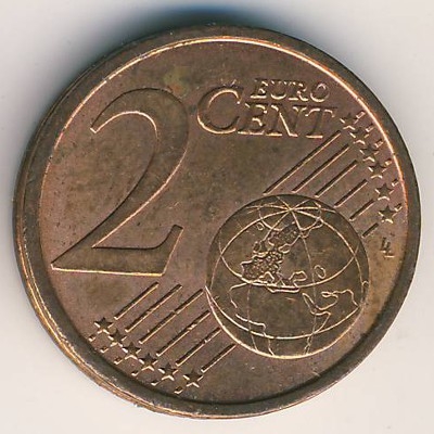 Монета 2 евроцента. 2005г. Германия. (F). (F)