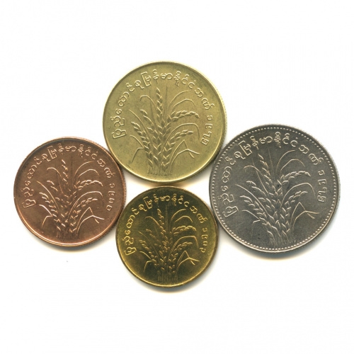Набор монет Бирма. РИС (4 шт.)