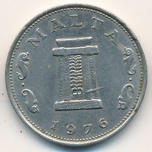 Монета 5 центов. 1976г. Мальта. (F)