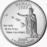 Монета квотер. США. 2008г. Hawaii 1959. (D). (UNC)