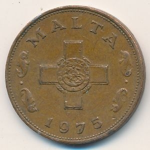 Монета 1 цент. 1975г. Мальта. (F)